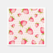 Aardbeienfruit Roze Groen Partij Servet (Voorkant)