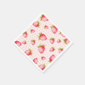 Aardbeienfruit Roze Groen Partij Servet (Hoek)