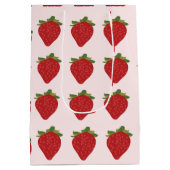 Aardbeienfruit Schattigee zomeraardbeien Medium Cadeauzakje (Achterkant)