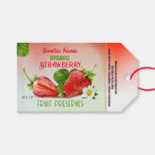 Aardbeienfruitconserven Cadeaulabel (Voorkant (Horizontaal))