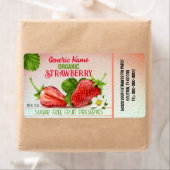 Aardbeienfruitconserven Etiket (Insitu)