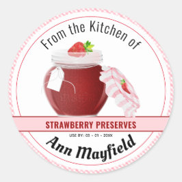 Aardbeienfruitconserven | Jam Jar Label