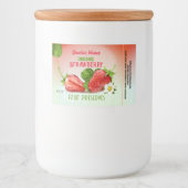 Aardbeienfruitconserven Voedselcontainer Etiket (Voorkant)
