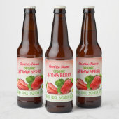 Aardbeienfruitdrank Bier Etiket (Flessen)