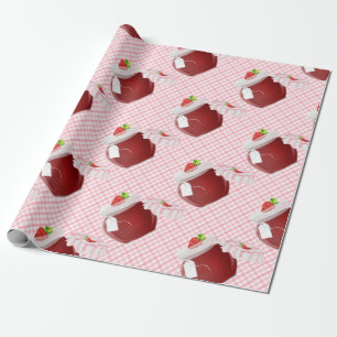 Aardbeienfruitjam Cadeaupapier