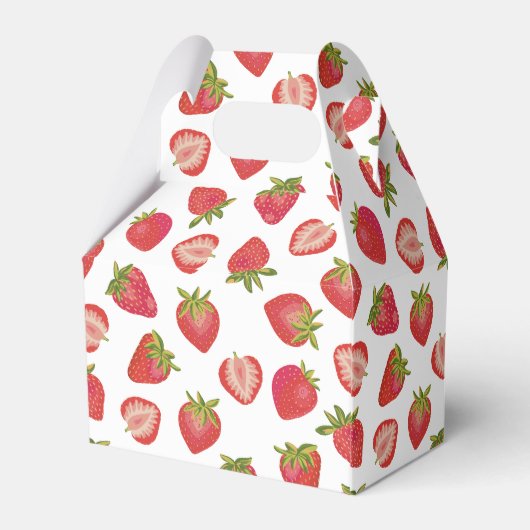 Aardbeienfruitpatroon Bedankdoosjes (Achterkant)