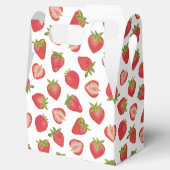 Aardbeienfruitpatroon Bedankdoosjes (Geopend)