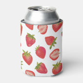 Aardbeienfruitpatroon Blikjeskoeler (Blikje Voorkant)