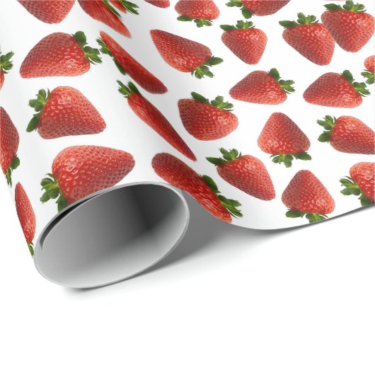 Aardbeienfruitpatroon Cadeaupapier (Rol Hoek)