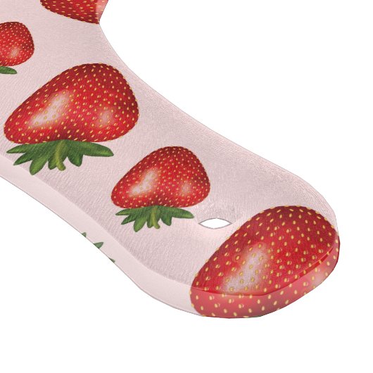 Aardbeienfruitpatroon op roze met aangepaste naam snijplank (Hoek)