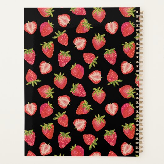 Aardbeienfruitpatroon Planner (Achterkant)