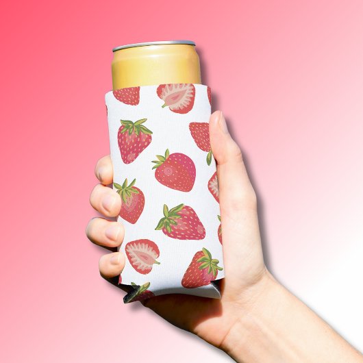Aardbeienfruitpatroon Seltzer Blikjeskoeler