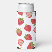 Aardbeienfruitpatroon Seltzer Blikjeskoeler (Seltzer Voorkant)