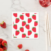 Aardbeiengelukzaligheid, vers fruitpatroon servet (Insitu)