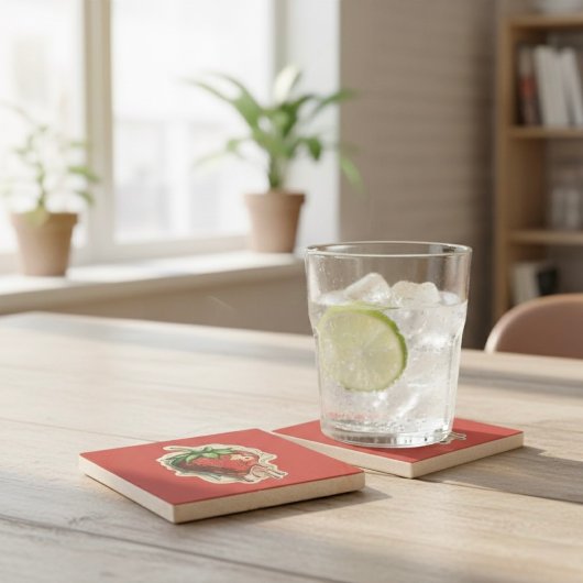 Aardbeiengesteente Onderzetter