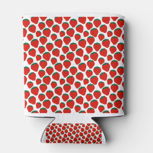 aardbeiengestoord patroon blikjeskoeler (Achterkant)