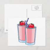 aardbeienglans briefkaart (Voorkant / Achterkant)