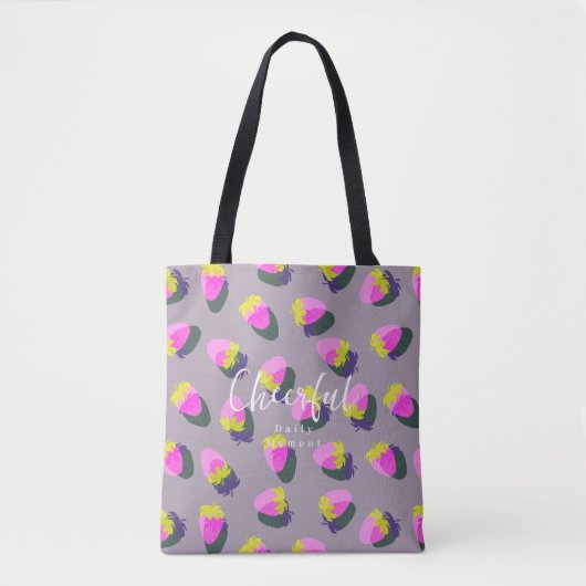 Aardbeiengrijs Tote Bag (Voorkant)