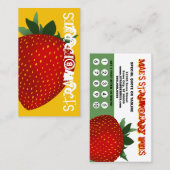 aardbeiengrunge loyaliteit klantenkaartje (Voorkant / Achterkant)