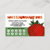 aardbeiengrunge loyaliteit klantenkaartje (Achterkant)