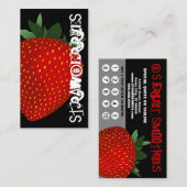 aardbeiengrunge loyaliteit klantenkaartje (Voorkant / Achterkant)