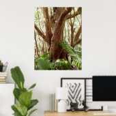 Aardbeienguaveboom en palmen poster (Thuiskantoor)