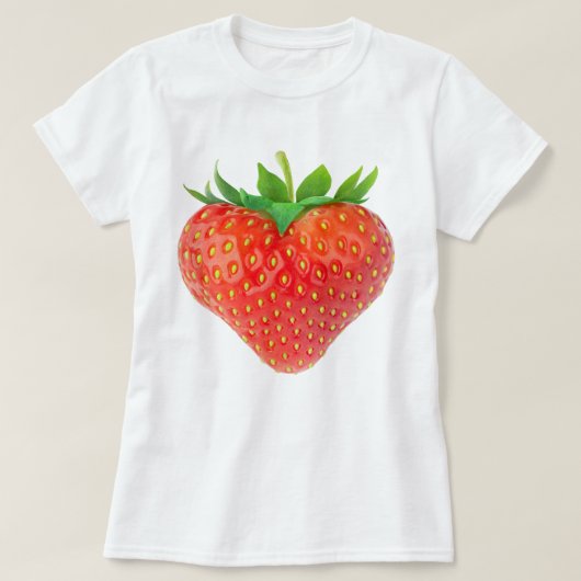 Aardbeienhart T-shirt (Design voorkant)