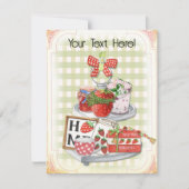 Aardbeienhuis, all-occasion, blank feestdagenkaart (Voorkant)