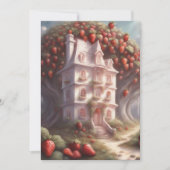 Aardbeienhuis en feestje kaart (Voorkant)