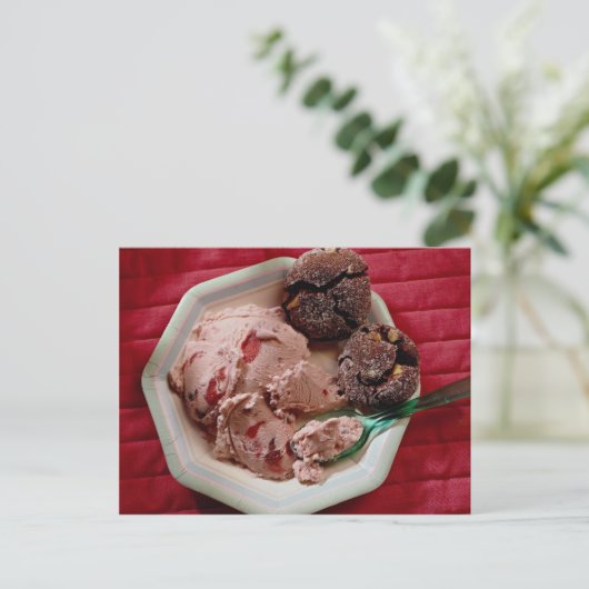 Aardbeienijs Briefkaart (Staand voorkant)