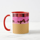 Aardbeienijs met wafelhoorn mok (Links)