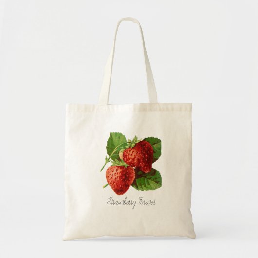 Aardbeienillustratie-Tas Tote Bag (Voorkant)