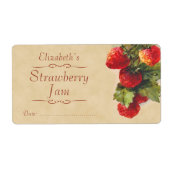 Aardbeieninbliketiket Etiket (Voorkant)