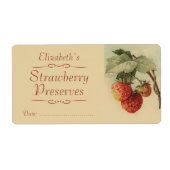 Aardbeieninbliketiket Etiket (Voorkant)