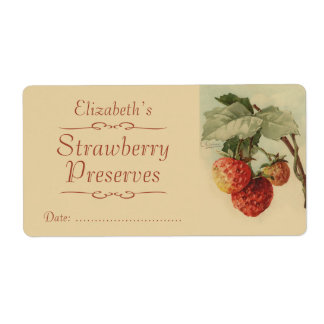 Aardbeieninbliketiket Etiket