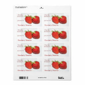 Aardbeieninbliketiketten Etiket (Full Sheet)