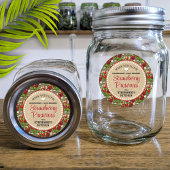 Aardbeieninblikpot Label