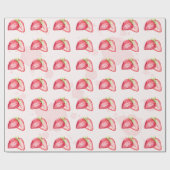 Aardbeieninpakpapier! Berry Zoet! Cadeaupapier (Vlak)