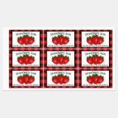 Aardbeienjam behoudt Plaid Food Label (Vel)