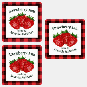 Aardbeienjam behoudt Plaid S Food Label