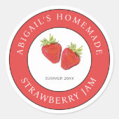 Aardbeienjam Etiket  (Voorkant)