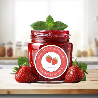 Aardbeienjam Etiket