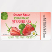Aardbeienjam Etiket Labels (Design 2)