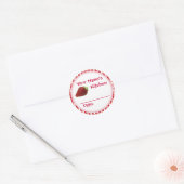 Aardbeienjam inblikpot dekseletiketten gepersonali ronde sticker (Envelop)