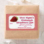 Aardbeienjam inblikpot etiketten gepersonaliseerd (Insitu)