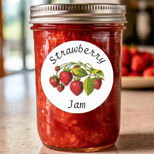 Aardbeienjam Inmaakpot Etiket