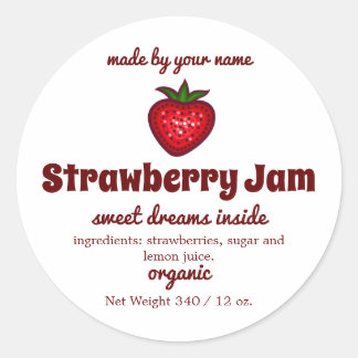 Aardbeienjam Jar Sticker