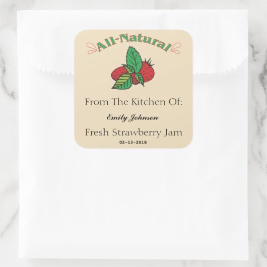  aardbeienjam - Jelly Labels (Tas)