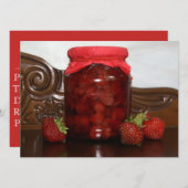 aardbeienjam kaart (Voorkant / Achterkant)