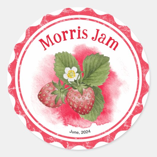 Aardbeienjam label (Voorkant)